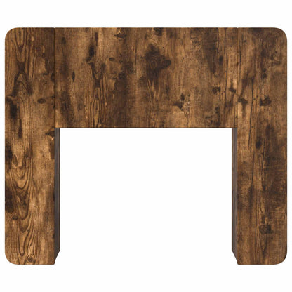vidaXL Headboard Cabinet with Storage Smoked Oak Engineered Wood