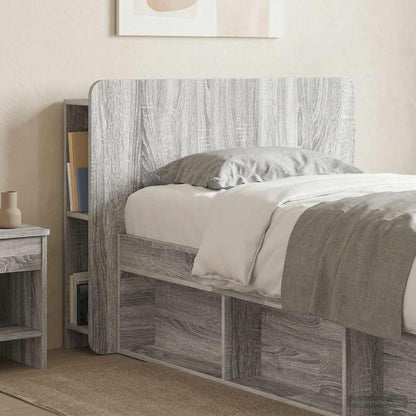 vidaXL Headboard Cabinet with Storage Grey Sonoma Engineered Wood