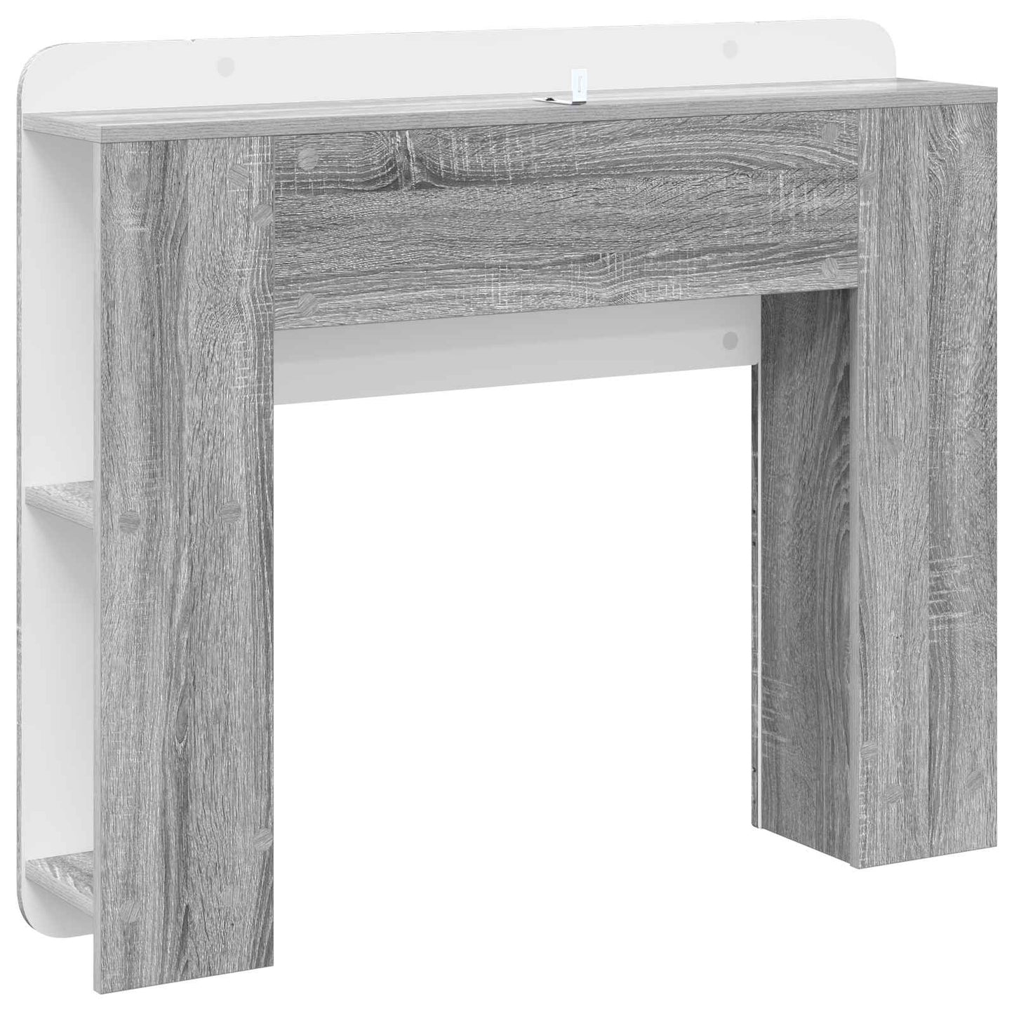 vidaXL Headboard Cabinet with Storage Grey Sonoma Engineered Wood