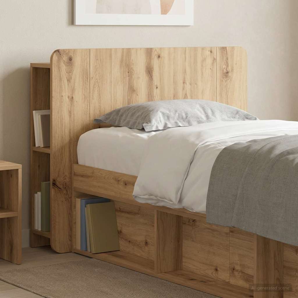 vidaXL Headboard Cabinet Artisan Oak 80 cm Engineered Wood