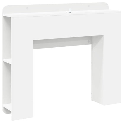 vidaXL Headboard Cabinet with Storage White Engineered Wood