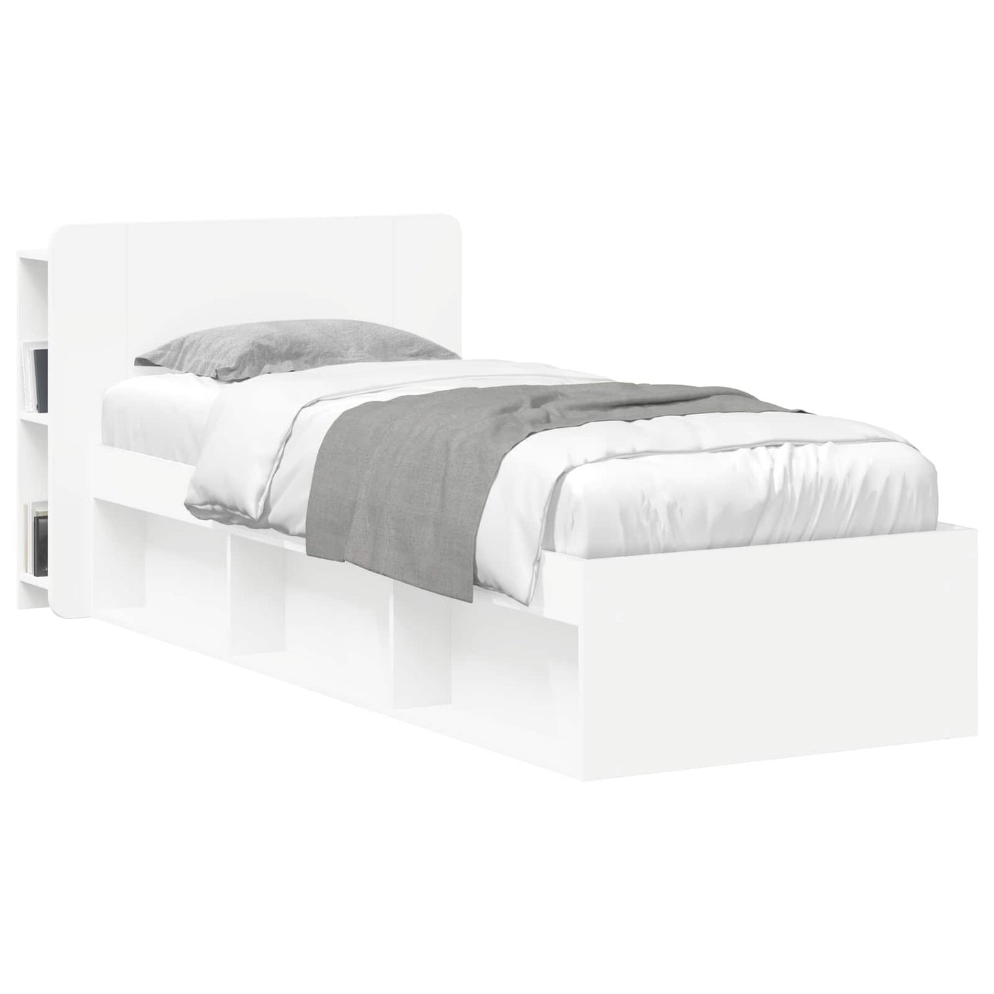 vidaXL Headboard Cabinet with Storage White Engineered Wood