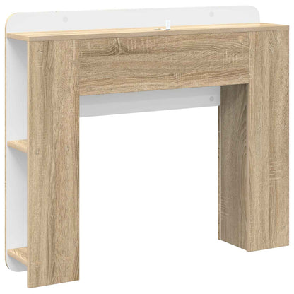 vidaXL Headboard Cabinet with Storage Sonoma Oak Engineered Wood