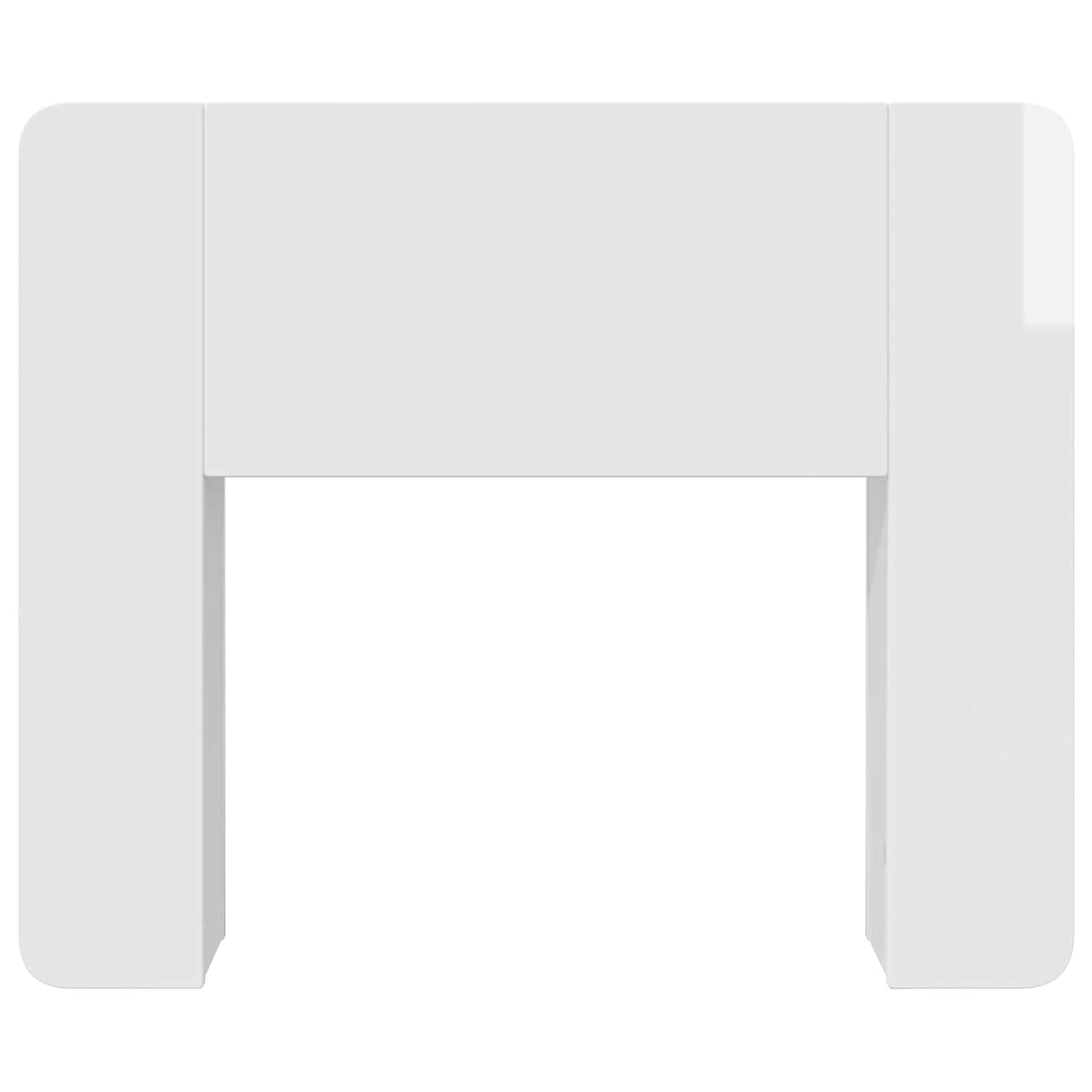 vidaXL Headboard Cabinet with Storage High Gloss White Engineered Wood