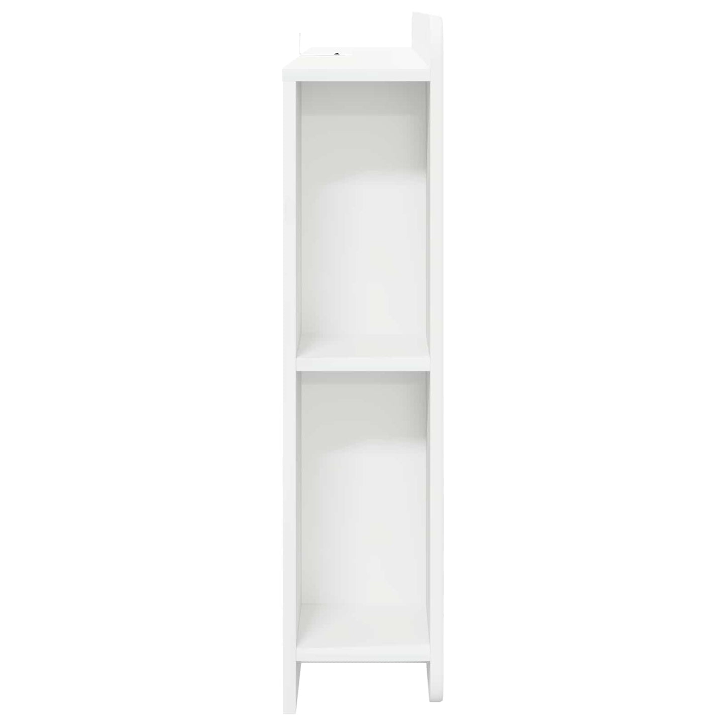 vidaXL Headboard Cabinet with Storage High Gloss White Engineered Wood