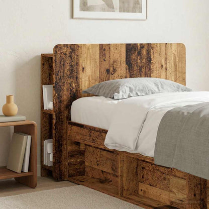 vidaXL Headboard Cabinet with Storage Old Wood Engineered Wood