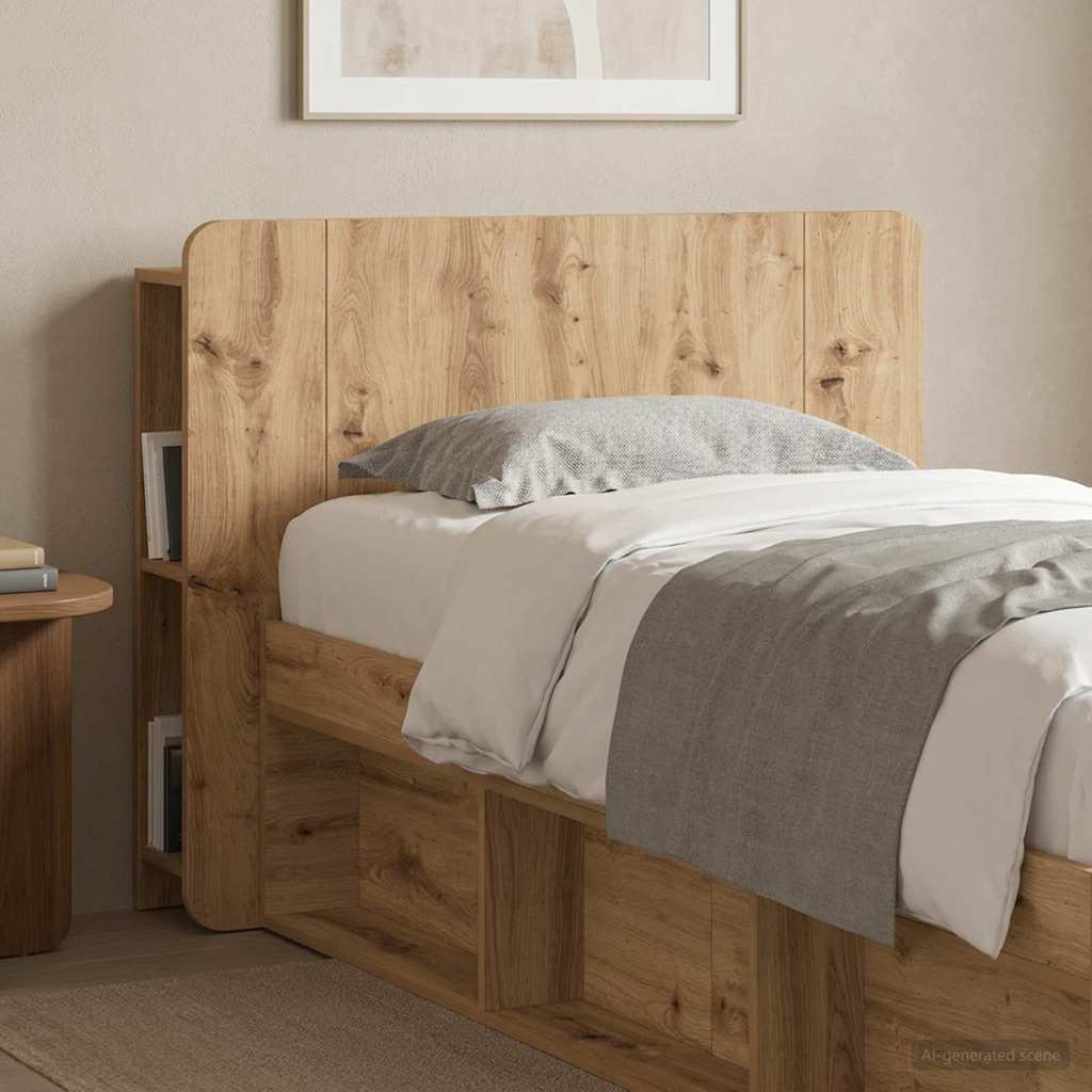 vidaXL Headboard Cabinet Artisan Oak 100 cm Engineered Wood