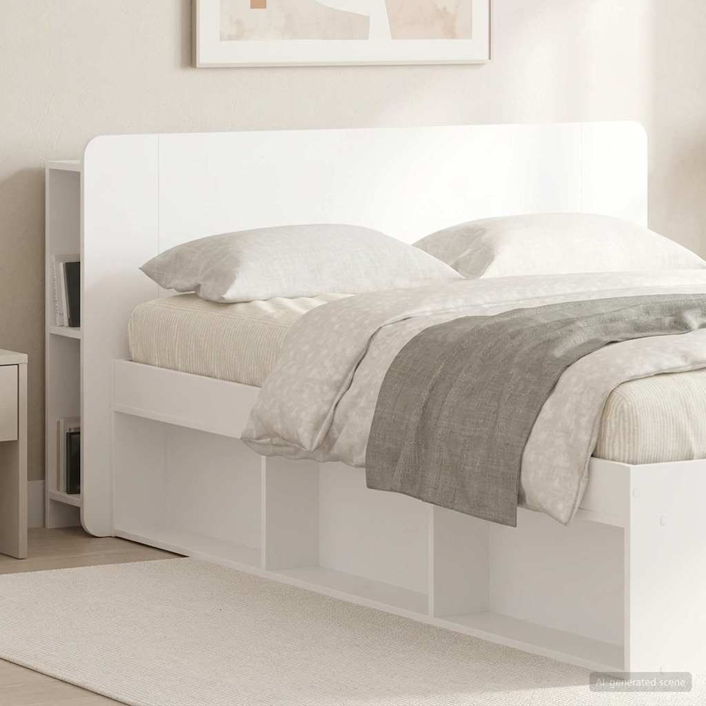 vidaXL Headboard Cabinet White 135 x 18.5 x 80 cm Engineered Wood