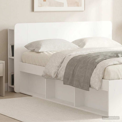 vidaXL Headboard Cabinet White 135 x 18.5 x 80 cm Engineered Wood