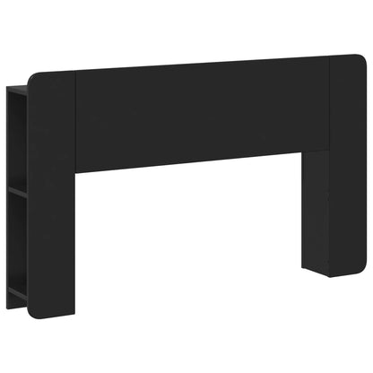 vidaXL Headboard Cabinet Black 135 x 18.5 x 80 cm Engineered Wood