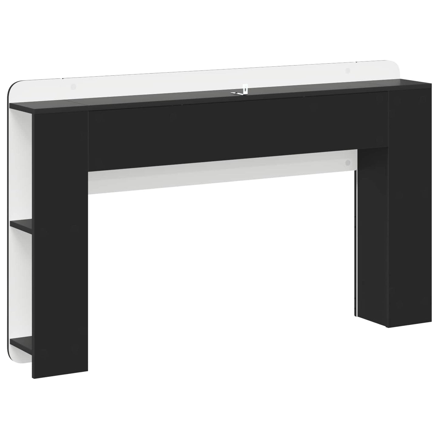 vidaXL Headboard Cabinet Black 135 x 18.5 x 80 cm Engineered Wood