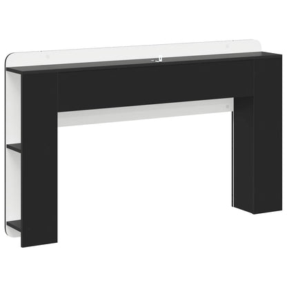 vidaXL Headboard Cabinet Black 135 x 18.5 x 80 cm Engineered Wood