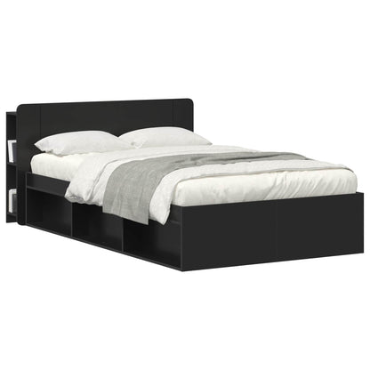 vidaXL Headboard Cabinet Black 135 x 18.5 x 80 cm Engineered Wood