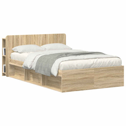 vidaXL Headboard Cabinet with Storage Sonoma Engineered Wood