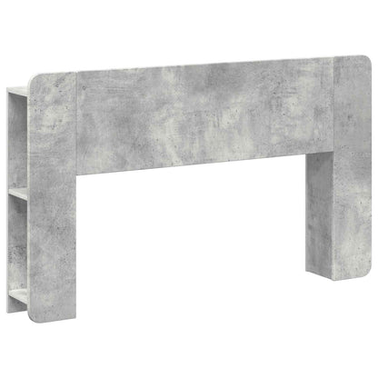 vidaXL Headboard Cabinet with Storage Concrete Grey Engineered Wood