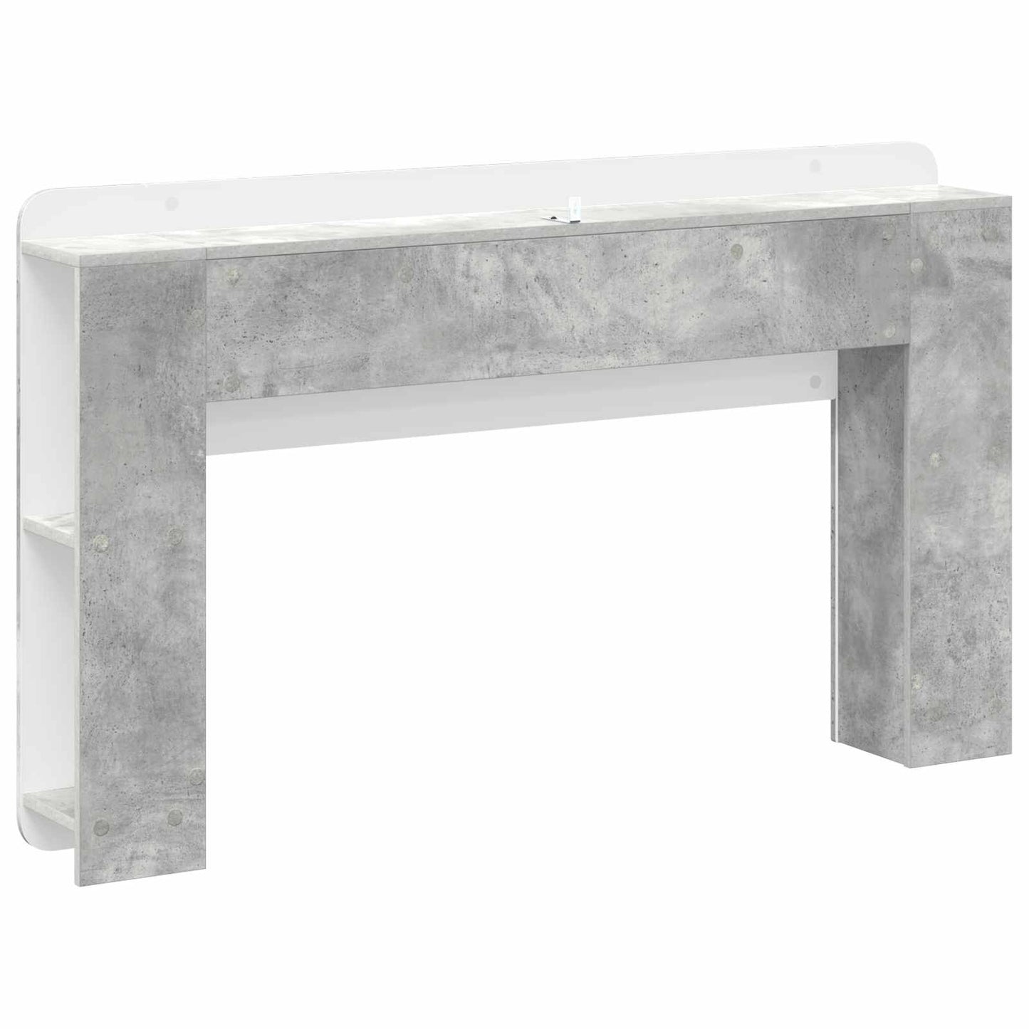 vidaXL Headboard Cabinet with Storage Concrete Grey Engineered Wood