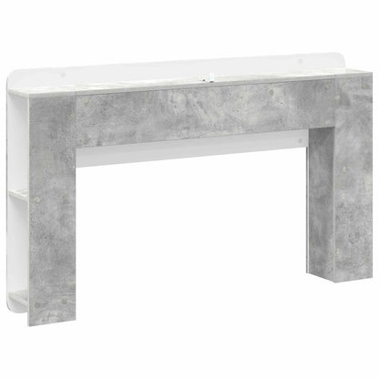 vidaXL Headboard Cabinet with Storage Concrete Grey Engineered Wood