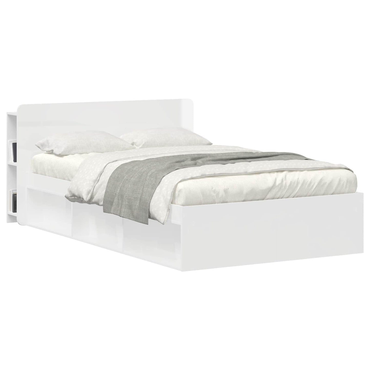 vidaXL Headboard Cabinet with Storage White Engineered Wood