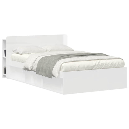 vidaXL Headboard Cabinet with Storage White Engineered Wood