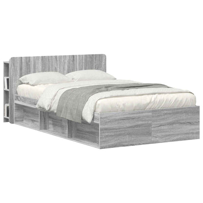 vidaXL Headboard Cabinet with Storage Grey Sonoma Engineered Wood