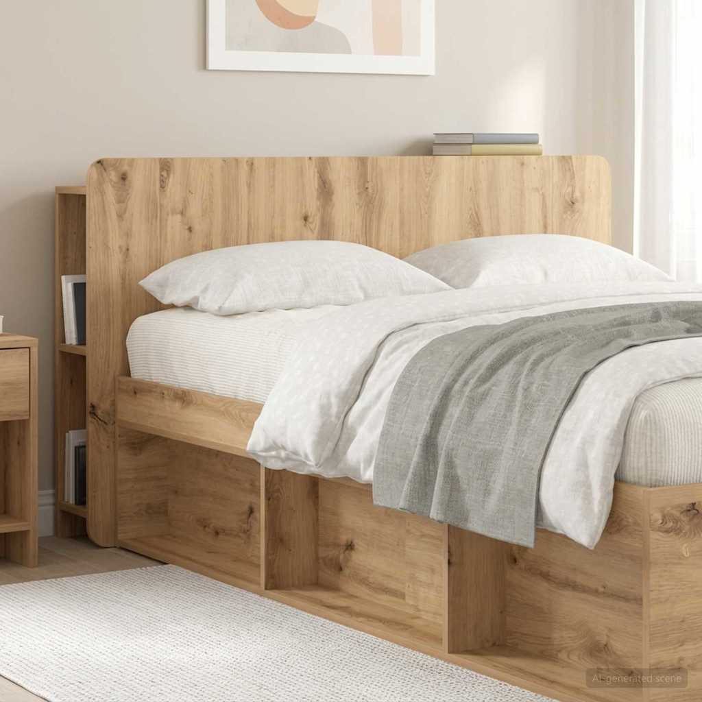 vidaXL Headboard Cabinet Artisan Oak Engineered Wood