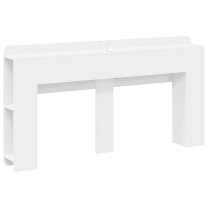 vidaXL Headboard Cabinet with Storage White Engineered Wood