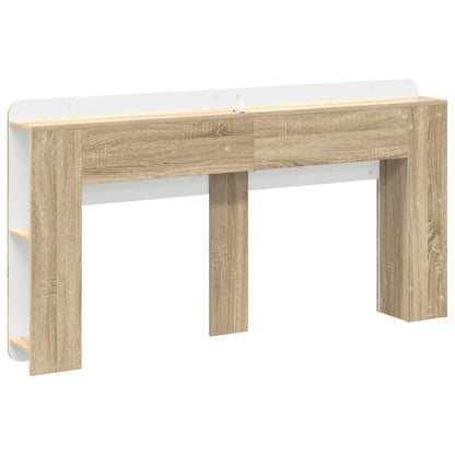vidaXL Headboard Cabinet with Storage Sonoma Oak Engineered Wood