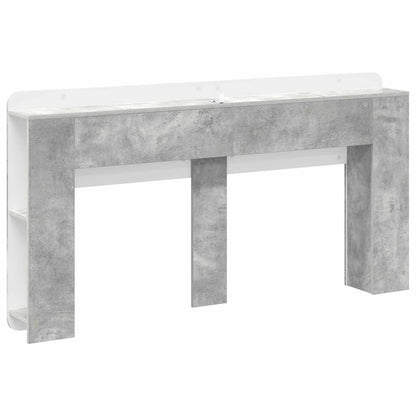 vidaXL Headboard Cabinet with Storage Concrete Grey Engineered Wood