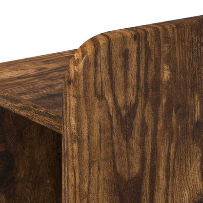vidaXL Headboard Cabinet with Storage Smoked Oak Engineered Wood