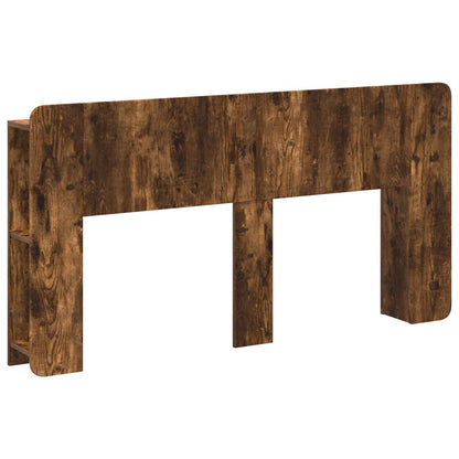 vidaXL Headboard Cabinet with Storage Smoked Oak Engineered Wood