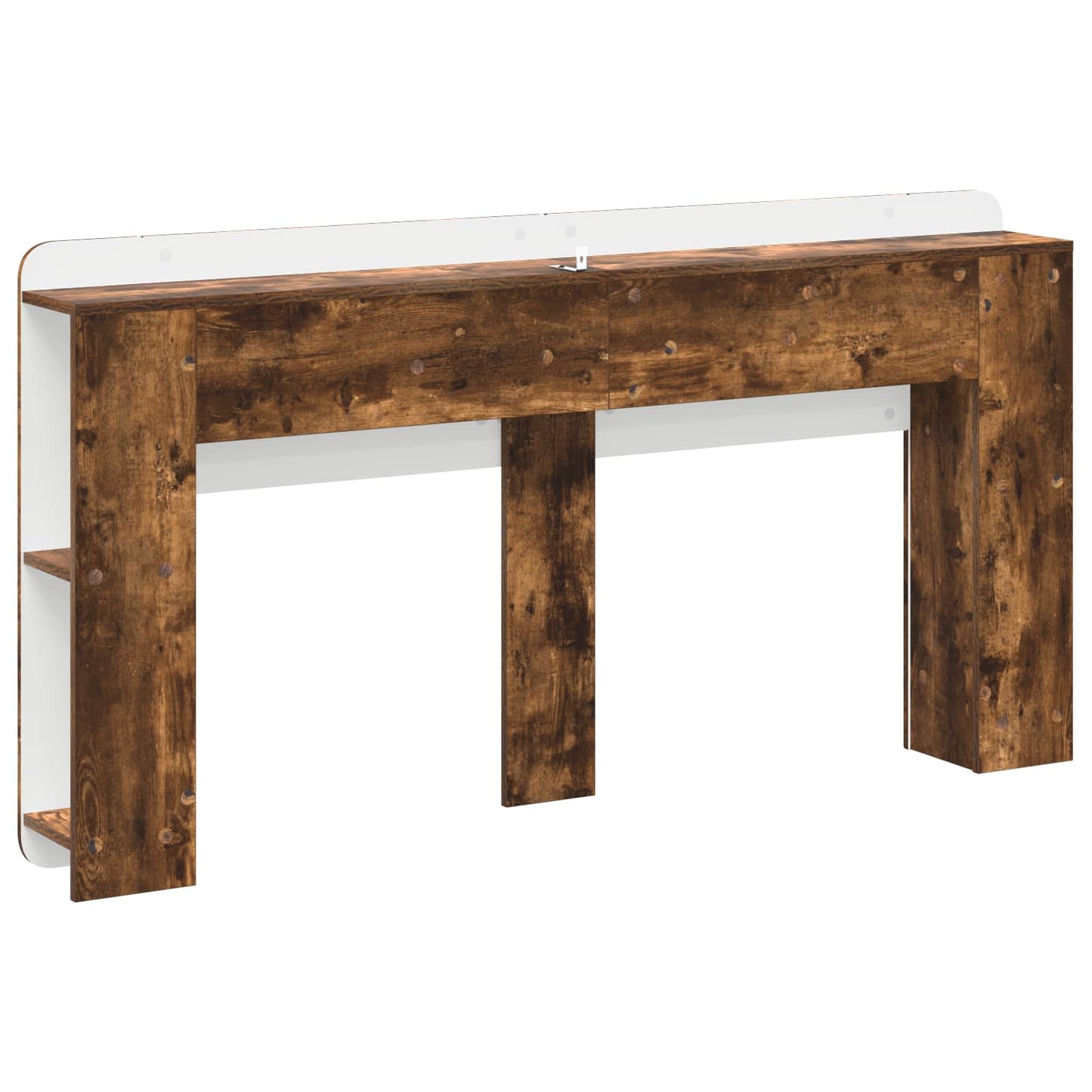 vidaXL Headboard Cabinet with Storage Smoked Oak Engineered Wood