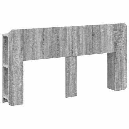 vidaXL Headboard Cabinet with Storage Grey Sonoma Engineered Wood