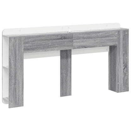 vidaXL Headboard Cabinet with Storage Grey Sonoma Engineered Wood