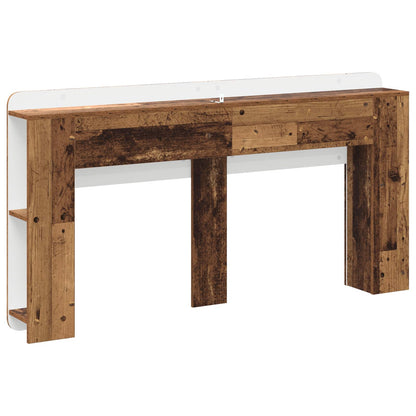 vidaXL Headboard Cabinet with Storage Old Wood Engineered Wood