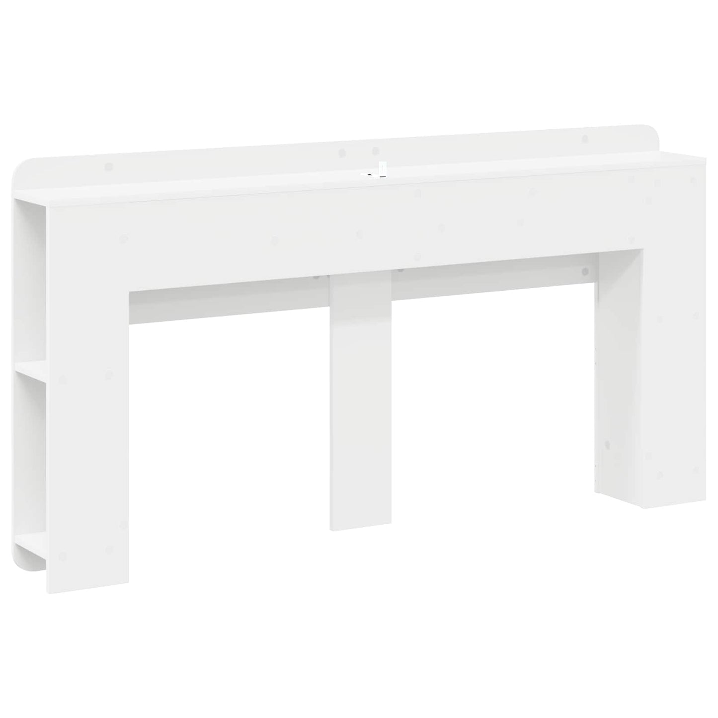 vidaXL Headboard Cabinet with Storage White Engineered Wood