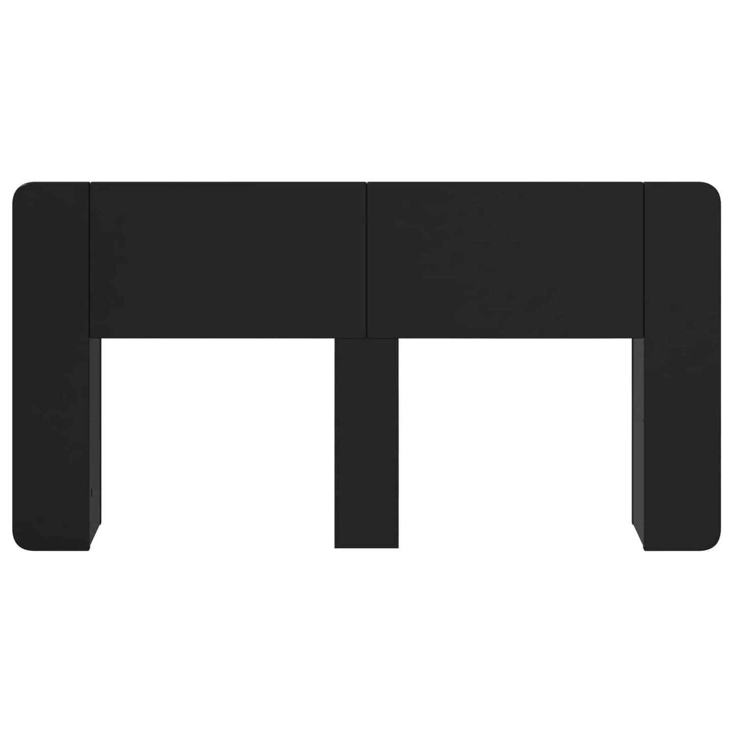 vidaXL Headboard Cabinet with Storage Black Engineered Wood