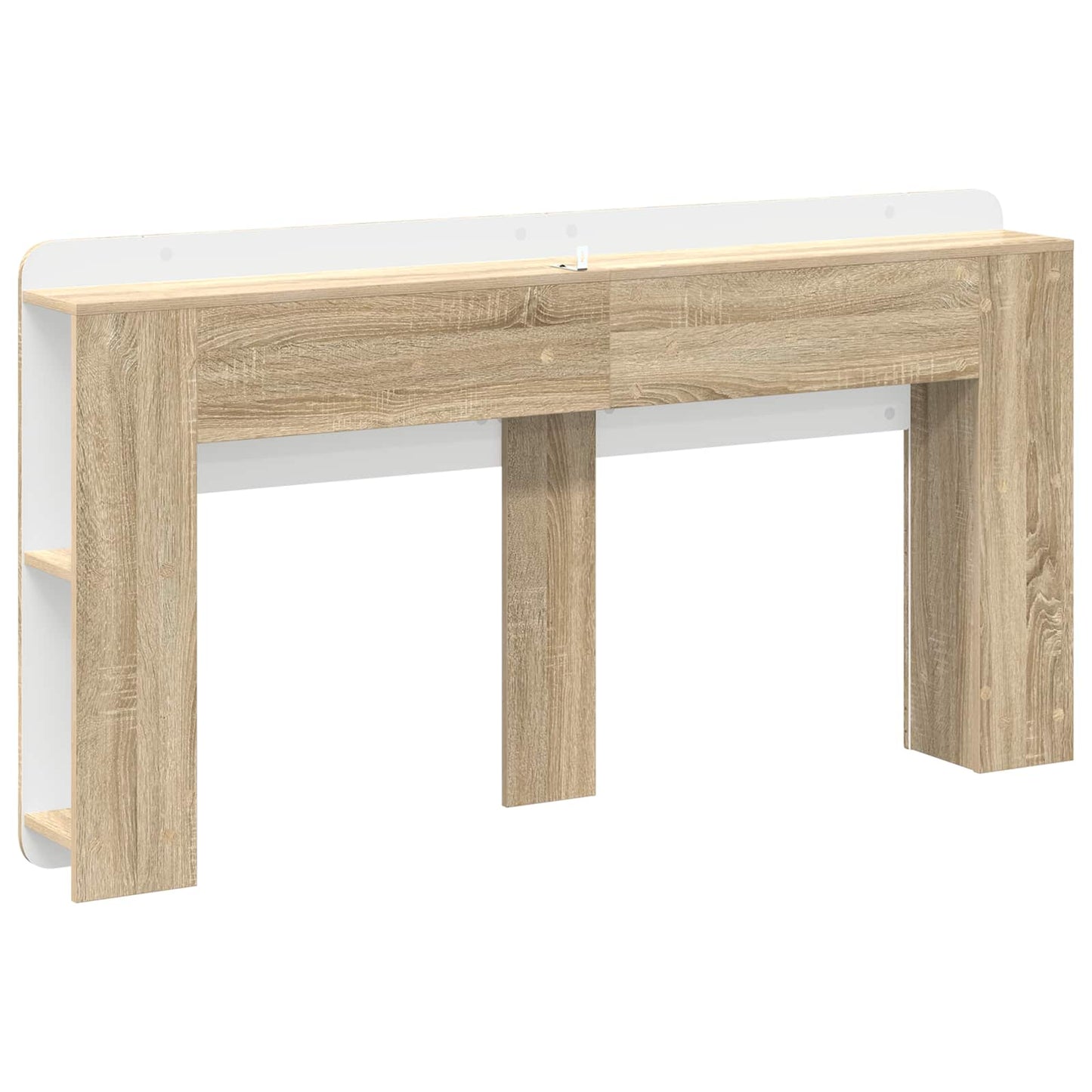 vidaXL Headboard Cabinet with Storage Sonoma Oak Engineered Wood