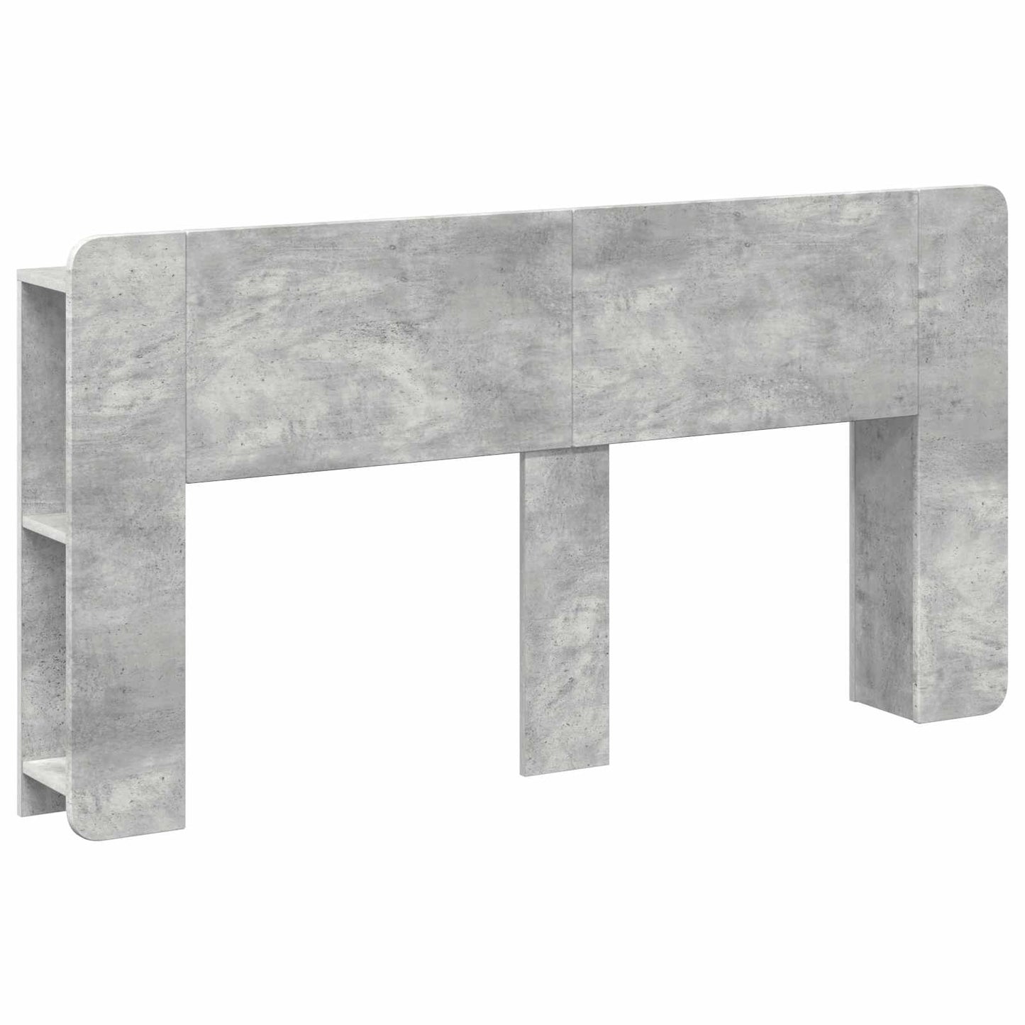 vidaXL Headboard Cabinet with Storage Concrete Grey Engineered Wood
