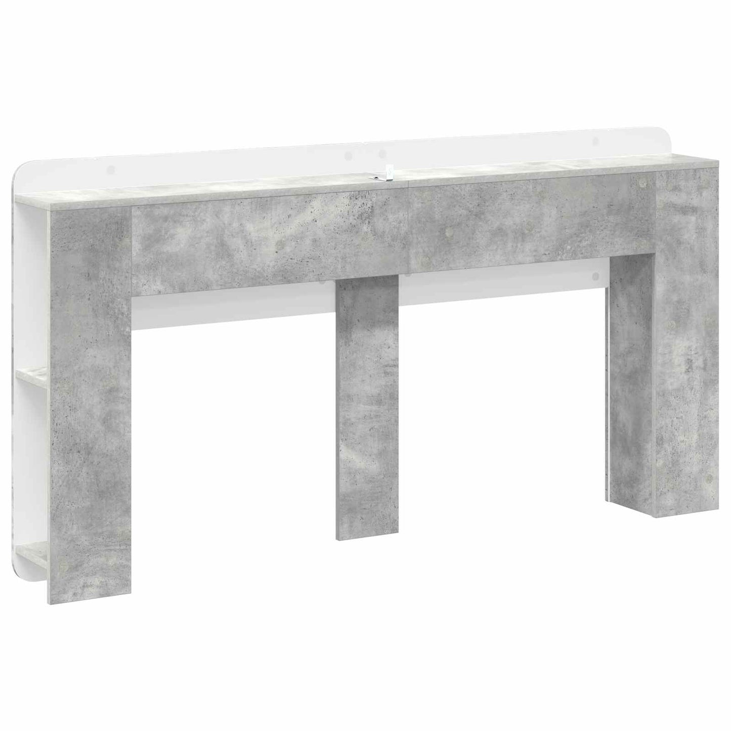 vidaXL Headboard Cabinet with Storage Concrete Grey Engineered Wood