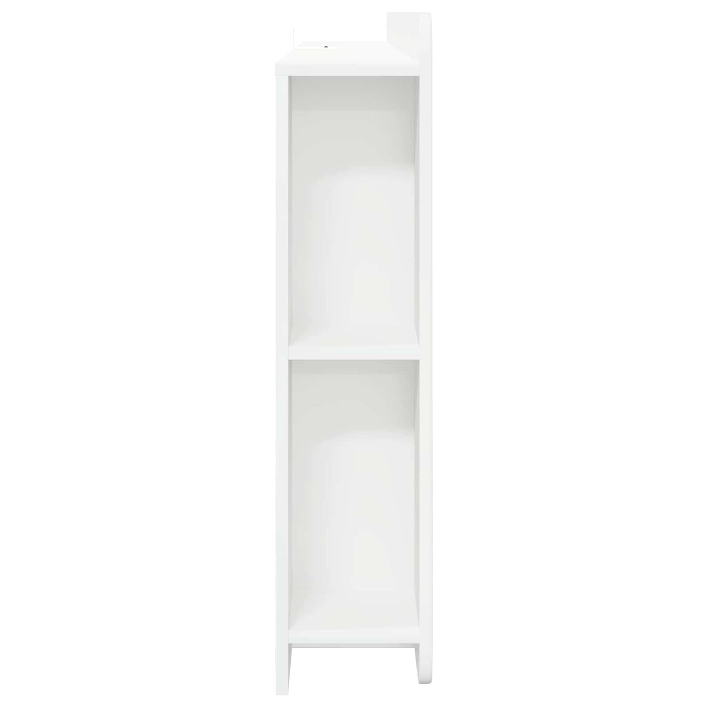 vidaXL Headboard Cabinet with Storage High Gloss White Engineered Wood