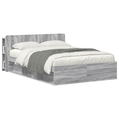 vidaXL Headboard Cabinet with Storage Grey Sonoma Engineered Wood