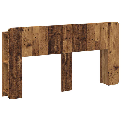 vidaXL Headboard Cabinet with Storage Old Wood Engineered Wood
