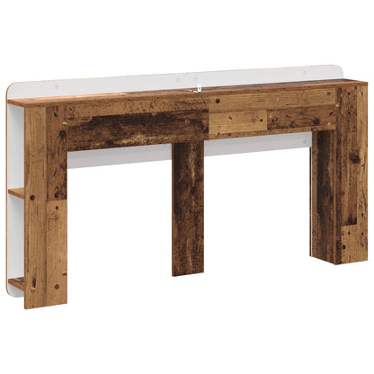vidaXL Headboard Cabinet with Storage Old Wood Engineered Wood