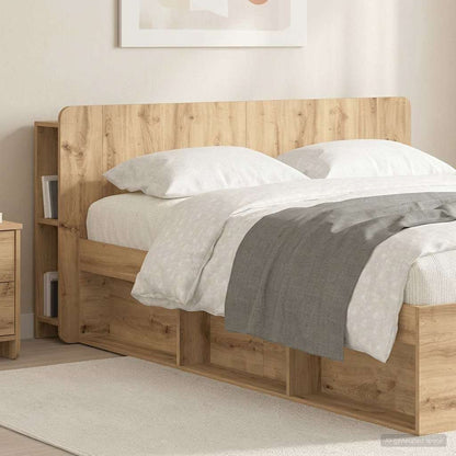 vidaXL Headboard Cabinet with Storage Artisan Oak Engineered Wood