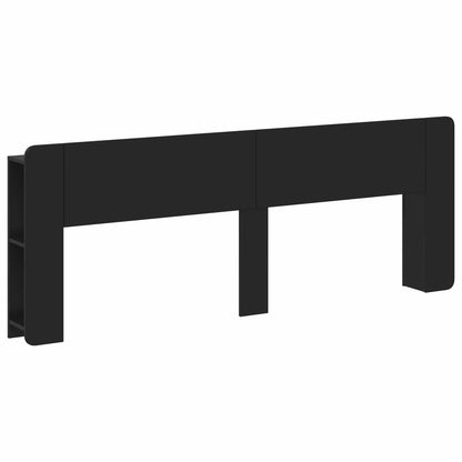 vidaXL Headboard Cabinet with Storage Black Engineered Wood