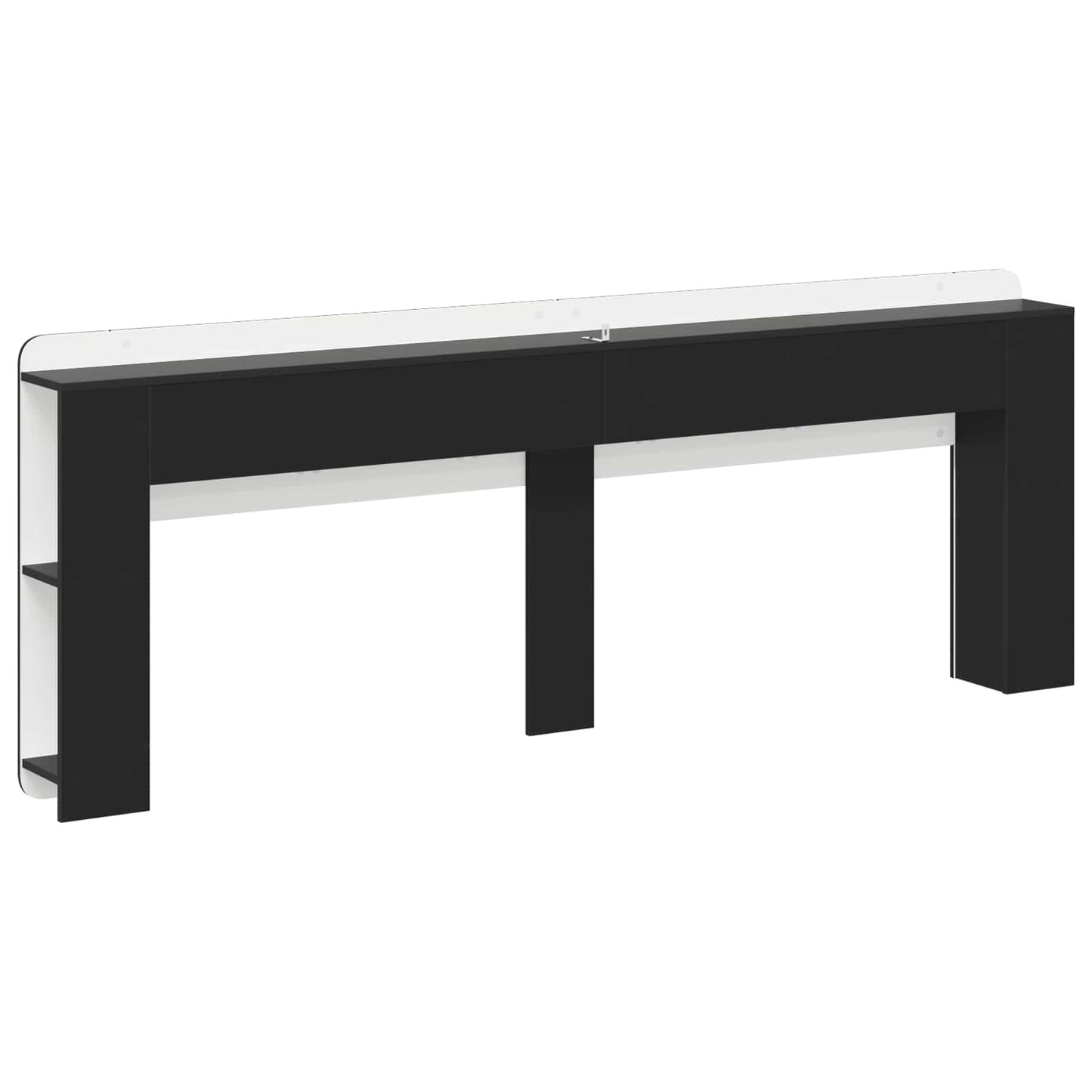vidaXL Headboard Cabinet with Storage Black Engineered Wood