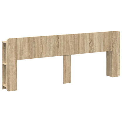 vidaXL Headboard Cabinet with Storage Sonoma Oak Engineered Wood