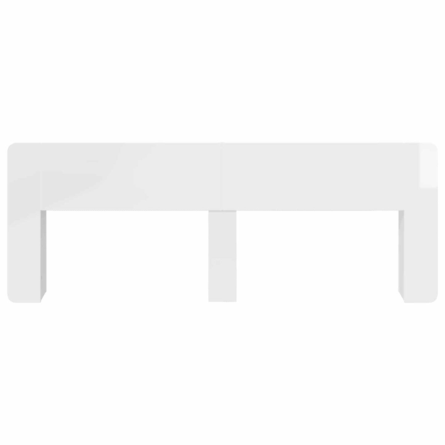 vidaXL Headboard Cabinet with Storage High Gloss White Engineered Wood