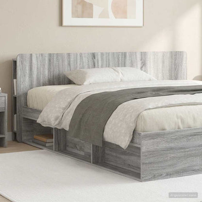 vidaXL Headboard Cabinet with Storage Grey Sonoma Engineered Wood