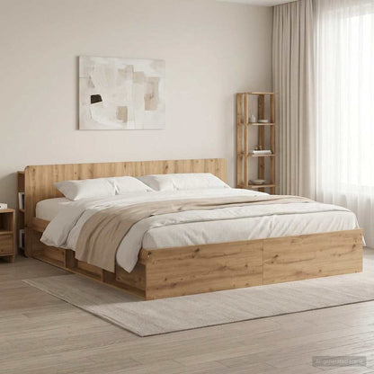 vidaXL Headboard Cabinet Artisan Oak 180 cm Engineered Wood